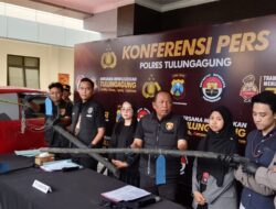 Satreskrim Tulungagung Tangkap Komplotan Pencuri Kabel Telepon , 10 Tersangka Berhasil di Amankan