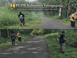 UPT PJJ Campurdarat Gelar Aksi Pembersihan Bahu Jalan untuk Tingkatkan Kenyamanan Pengguna Jalan