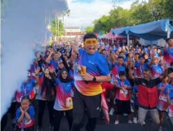 Semarak “Soneta Runniversary”, Plt. Bupati Tulungagung Ikuti Lari 4,6 Kilometer Rayakan 80 Tahun SMPN 1 Tulungagung