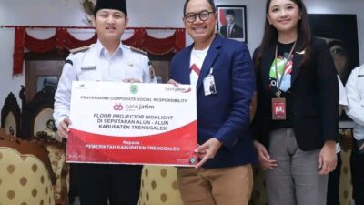 CSR Bank Jatim Hadirkan Floor Projector Highlight di Jantung Kota Trenggalek