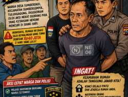 Geger! Rumah yang Baru Kehilangan Rp40 Juta Kembali Jadi Sasaran Pencurian di Sumberdadi Tulungagung