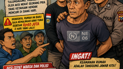 Geger! Rumah yang Baru Kehilangan Rp40 Juta Kembali Jadi Sasaran Pencurian di Sumberdadi Tulungagung