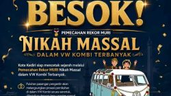 Pasangan Nikah Massal di Dalam VW Kombi, Kota Kediri Pecahkan Rekor MURI