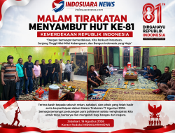 Malam Renungan dan Tirakatan Sambut HUT Kemerdekaan RI ke-81 Digelar di Kantor Redaksi Indosuaranews